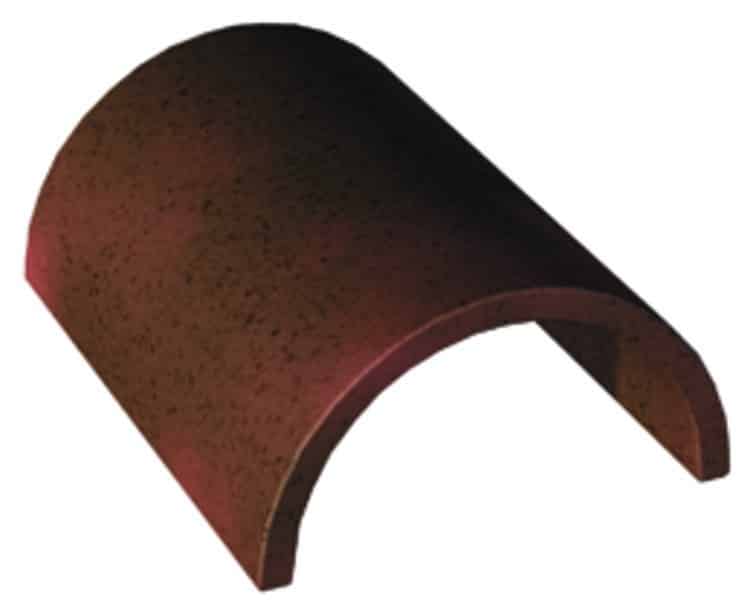 FAITIERE MONIER 1/2 RONDE BOUT ABOUT L30 ROUGE VIEILLI POUR PLATE DE PAYS