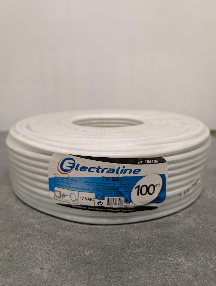 FIL COAX 17 VAtC BLANC 100M