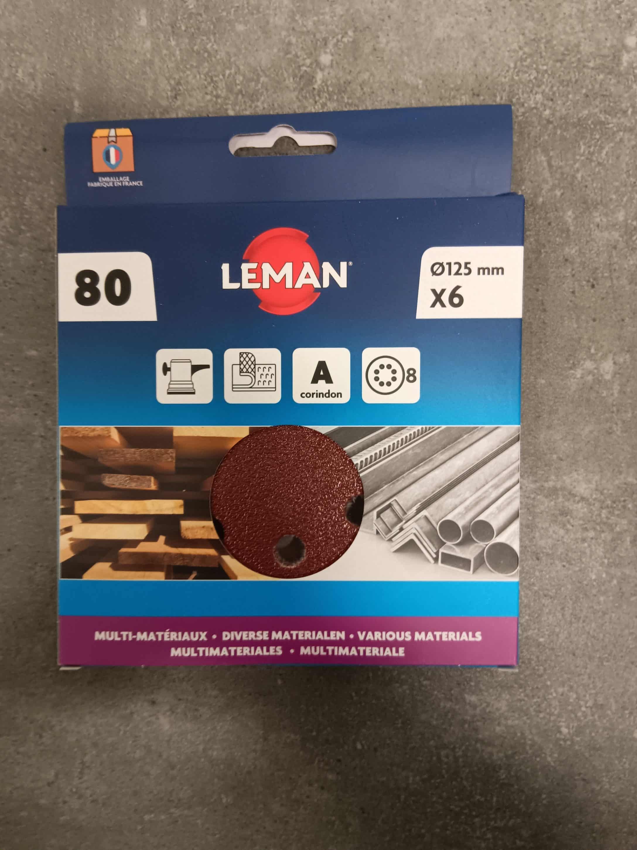 6 DISQUES VELCRO 8 TROUS D.125 GR 80