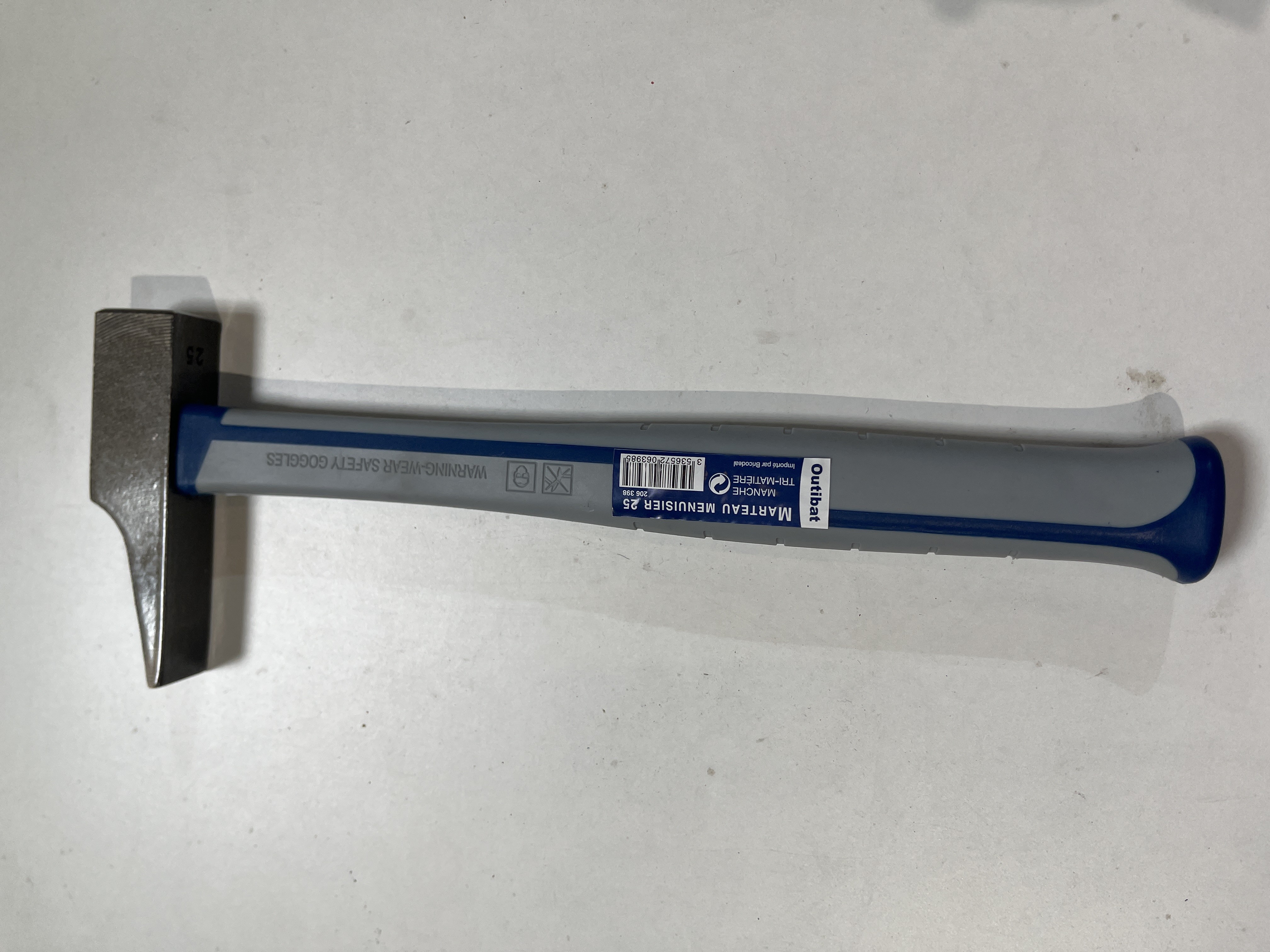 MARTEAU MENUISIER DE 25 MANCHE TRI MAT