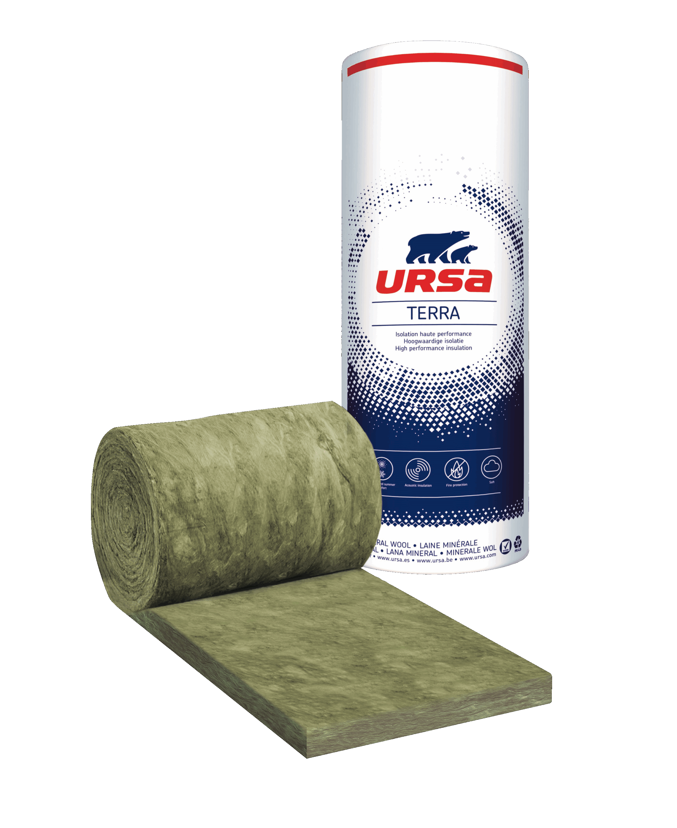 Laine de verre EP 45 RLX ACCOUS R=1.1 19.44M² / VOILE OU NU