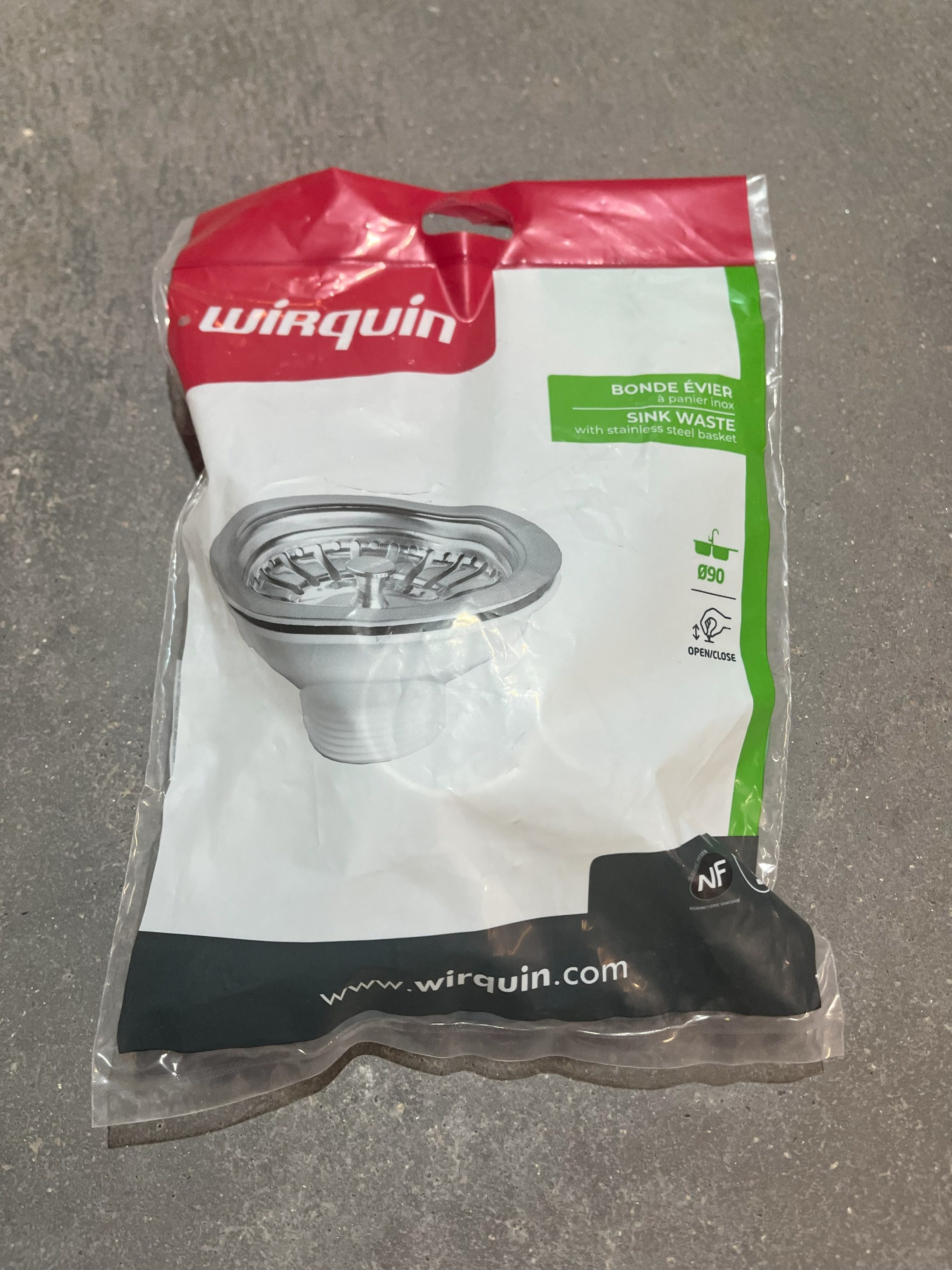 BONDE EVIER D90 PANIER INOX SANS TROP PLEIN PRO