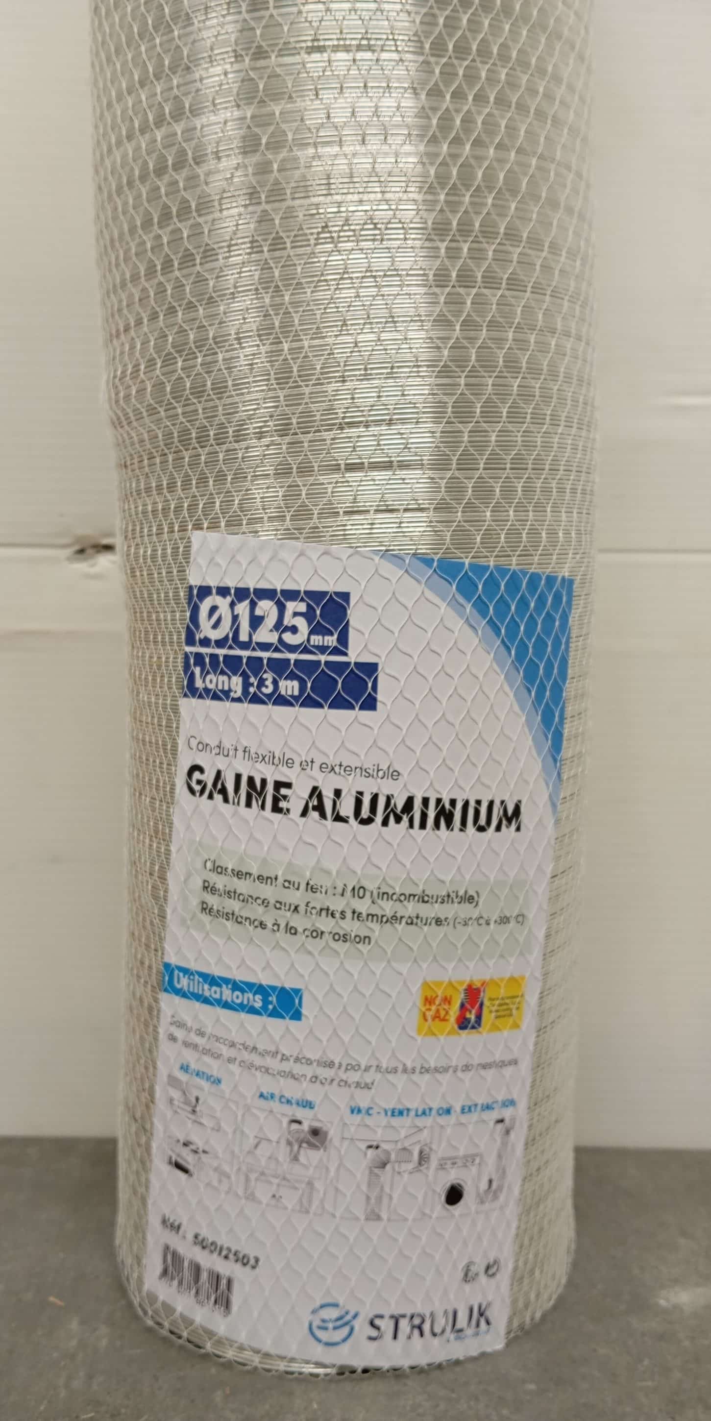 GAINE ALU SEMI-RIGIDE M0 D125x3M