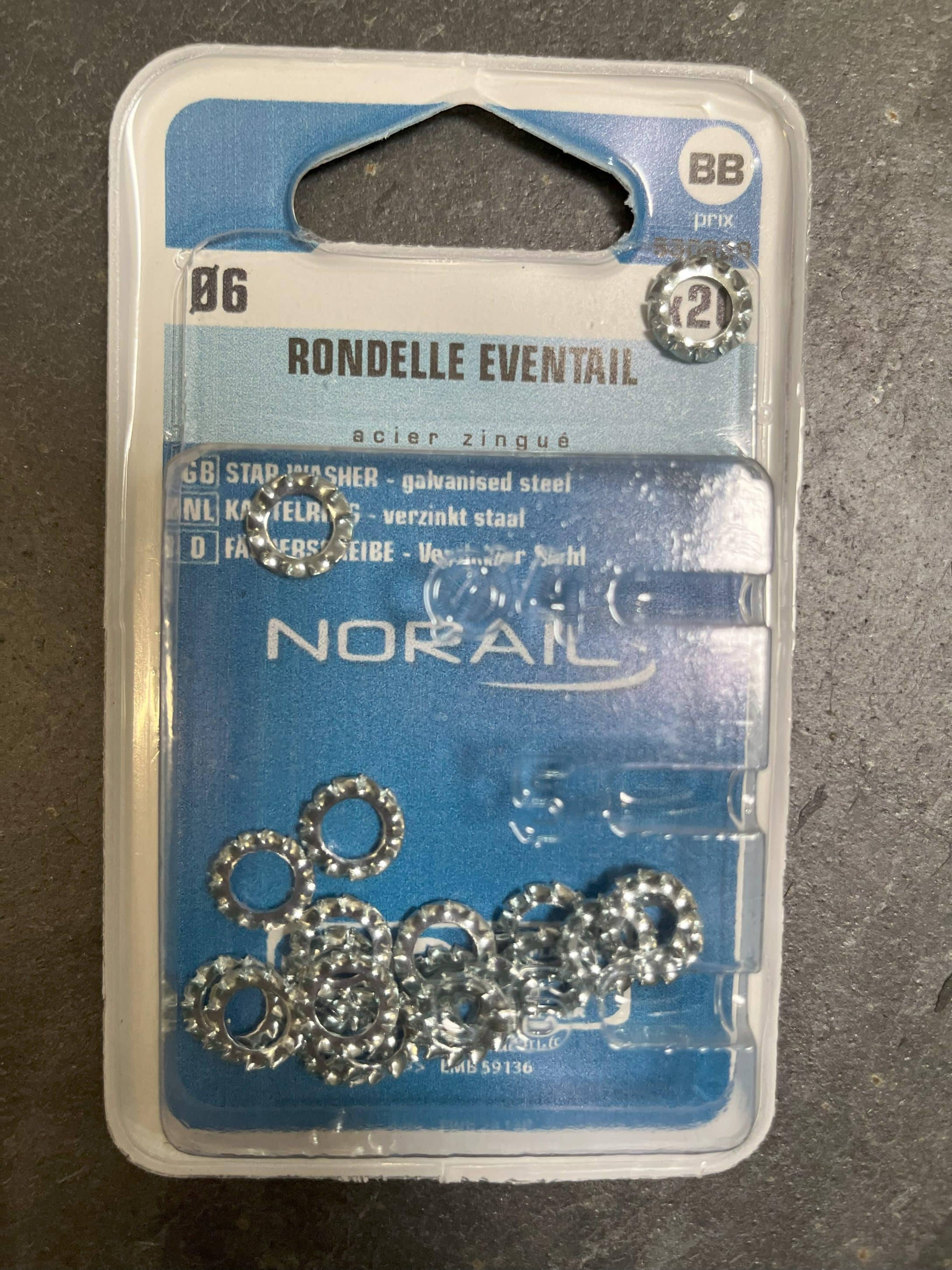 RONDELLE EVENTAIL ZG D6 20P