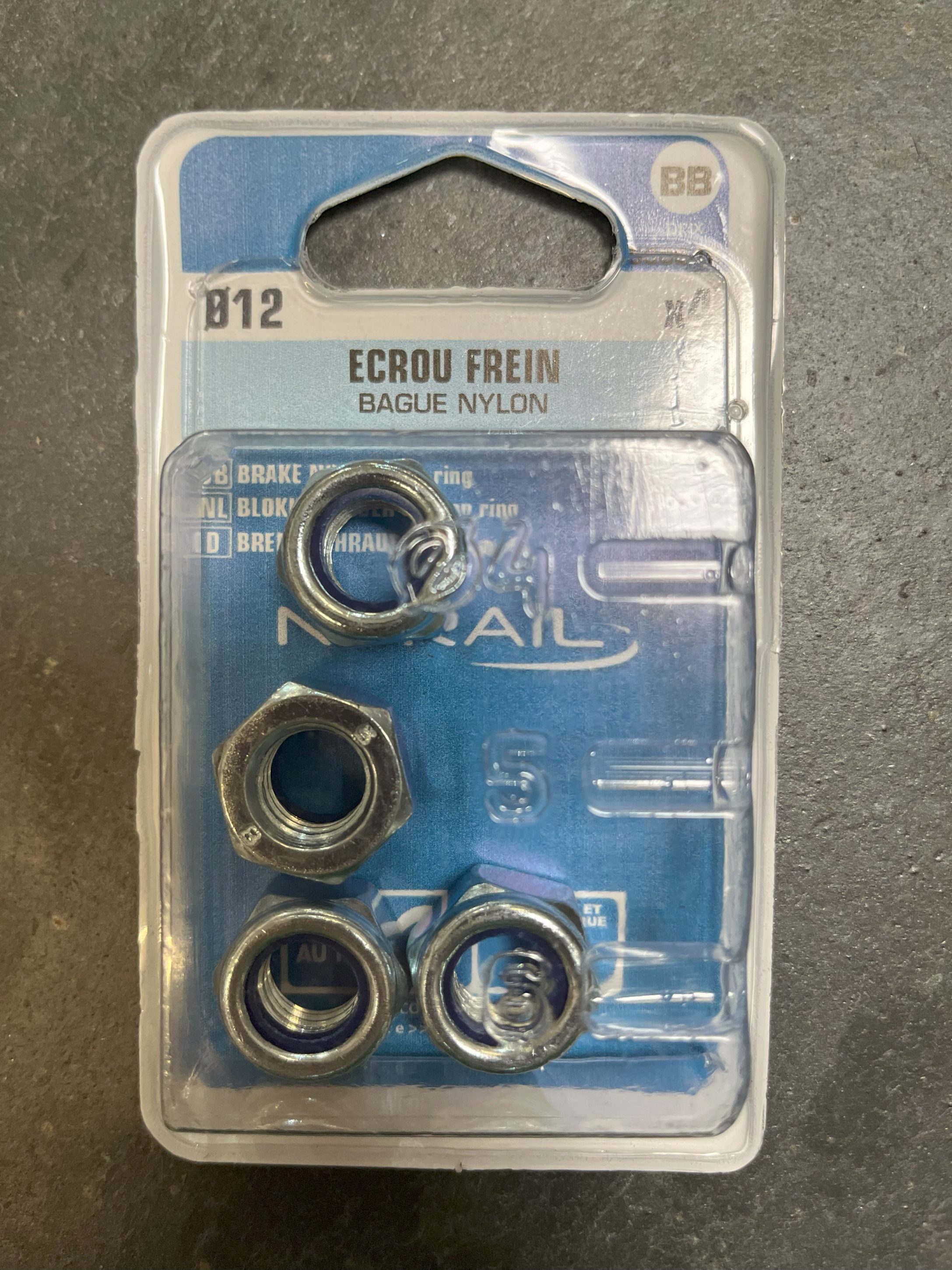 ECROU SECURITE ZG D12  4PCS