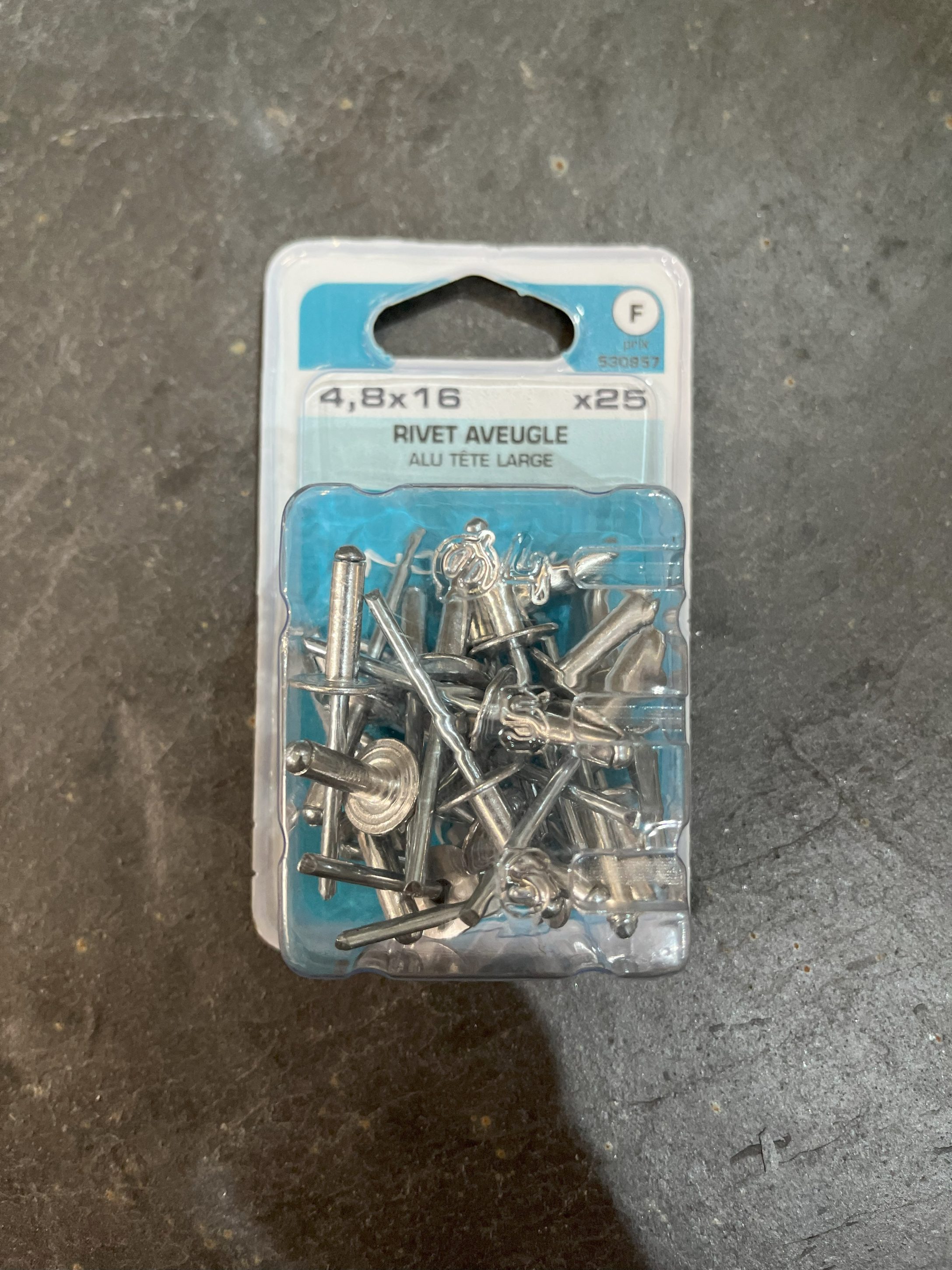 RIVET AVEUGLE 4.8X16mm 25 PCES