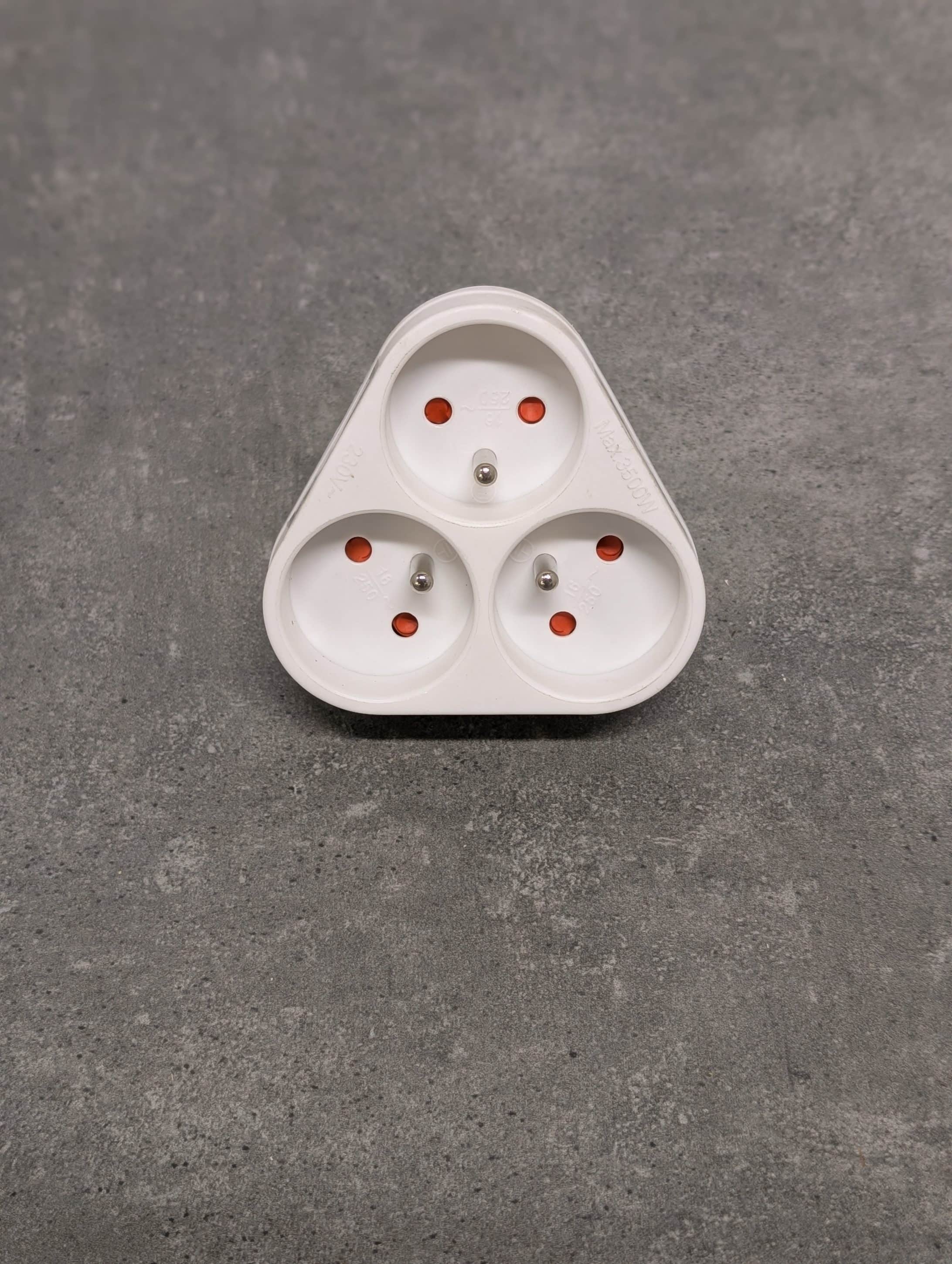 FICHES TRIPLITE 2P+T 16A BLANC