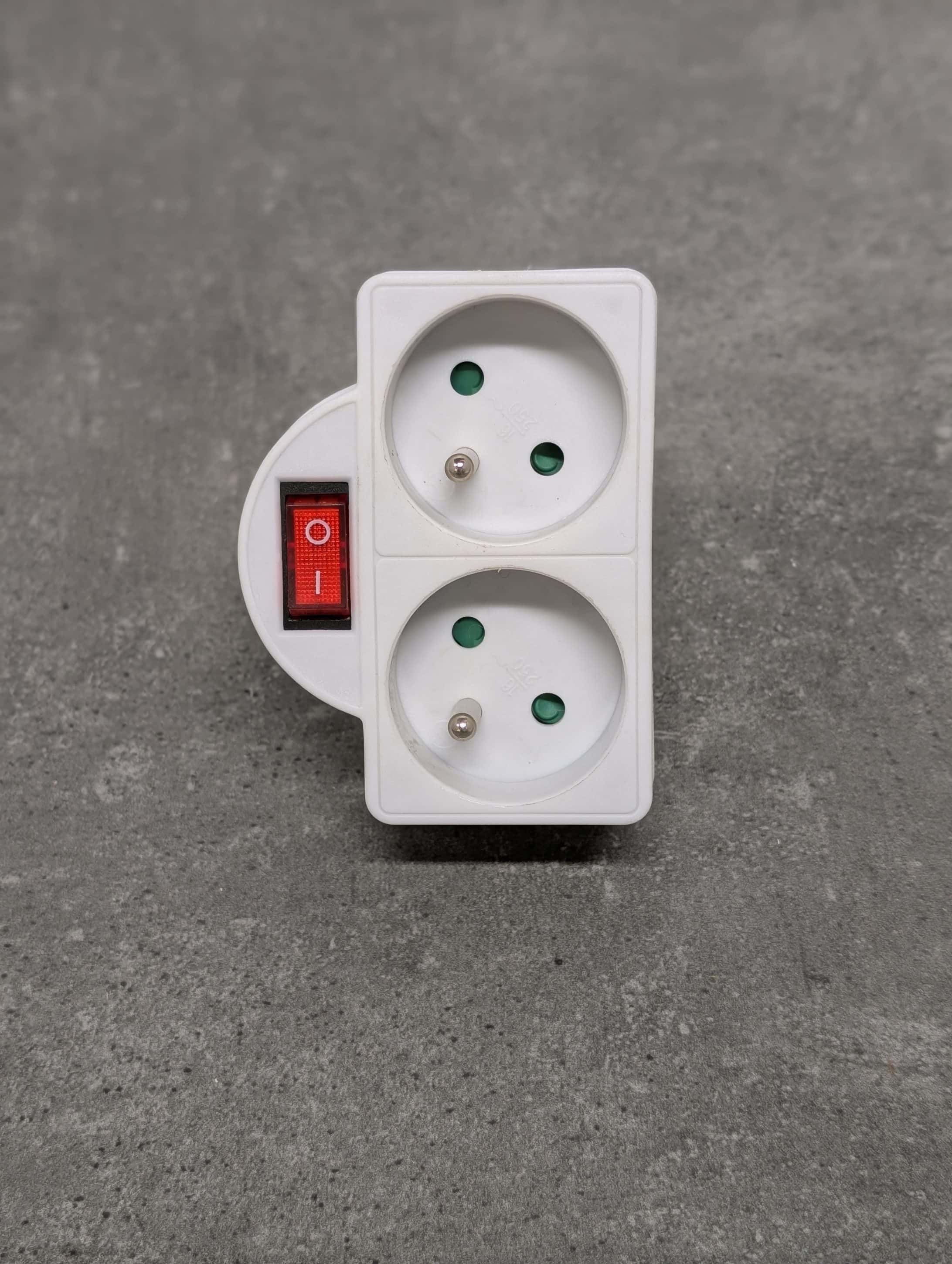 FICHES BIPLITE 2P+T 16A BLANC + INTER