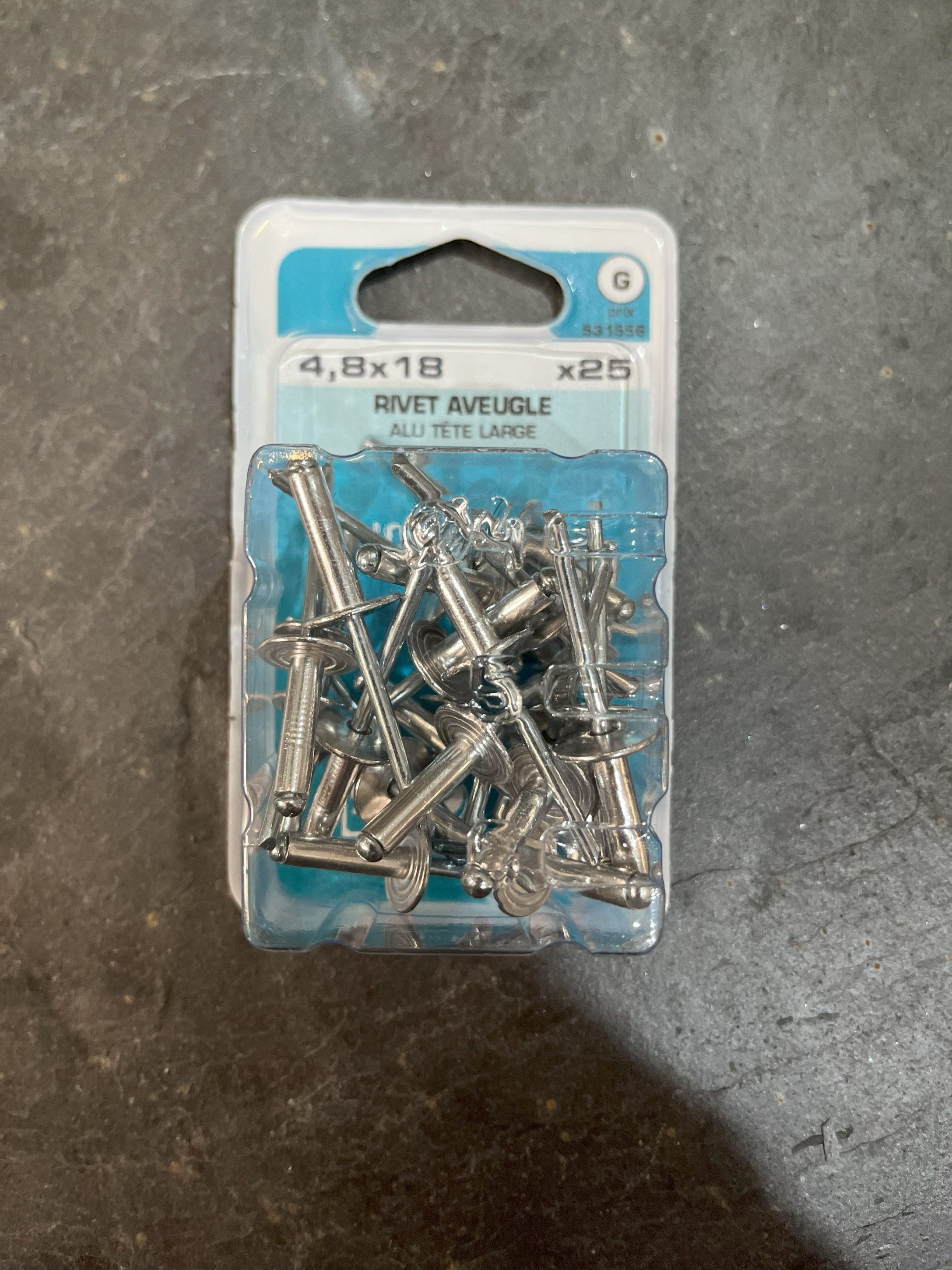 RIVET AVEUGLE 4,8X18mm 25 PCES