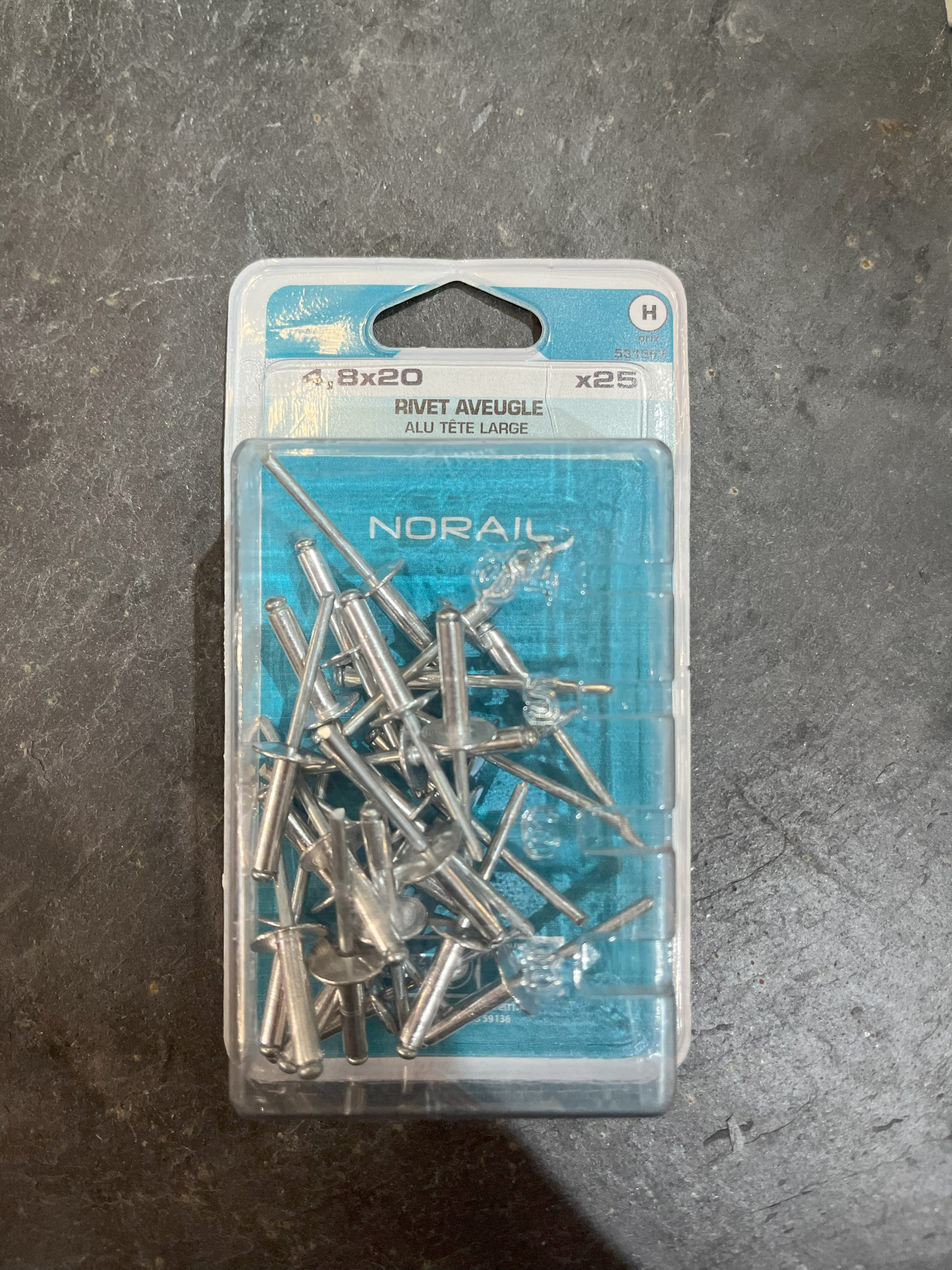 RIVET AVEUGLE 4.8X20 25 PCES