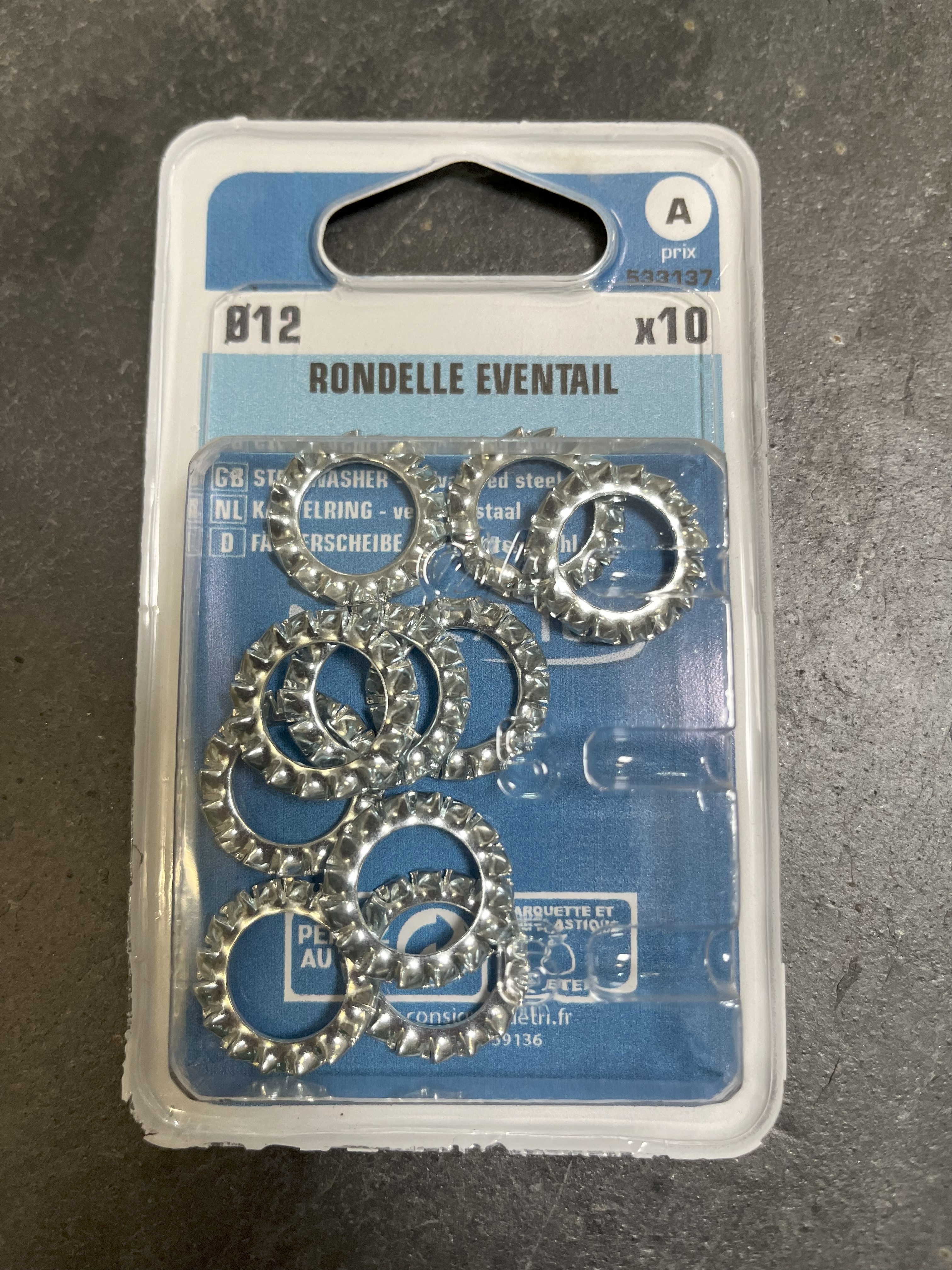 RONDELLE EVENTAIL ZG D12 10P