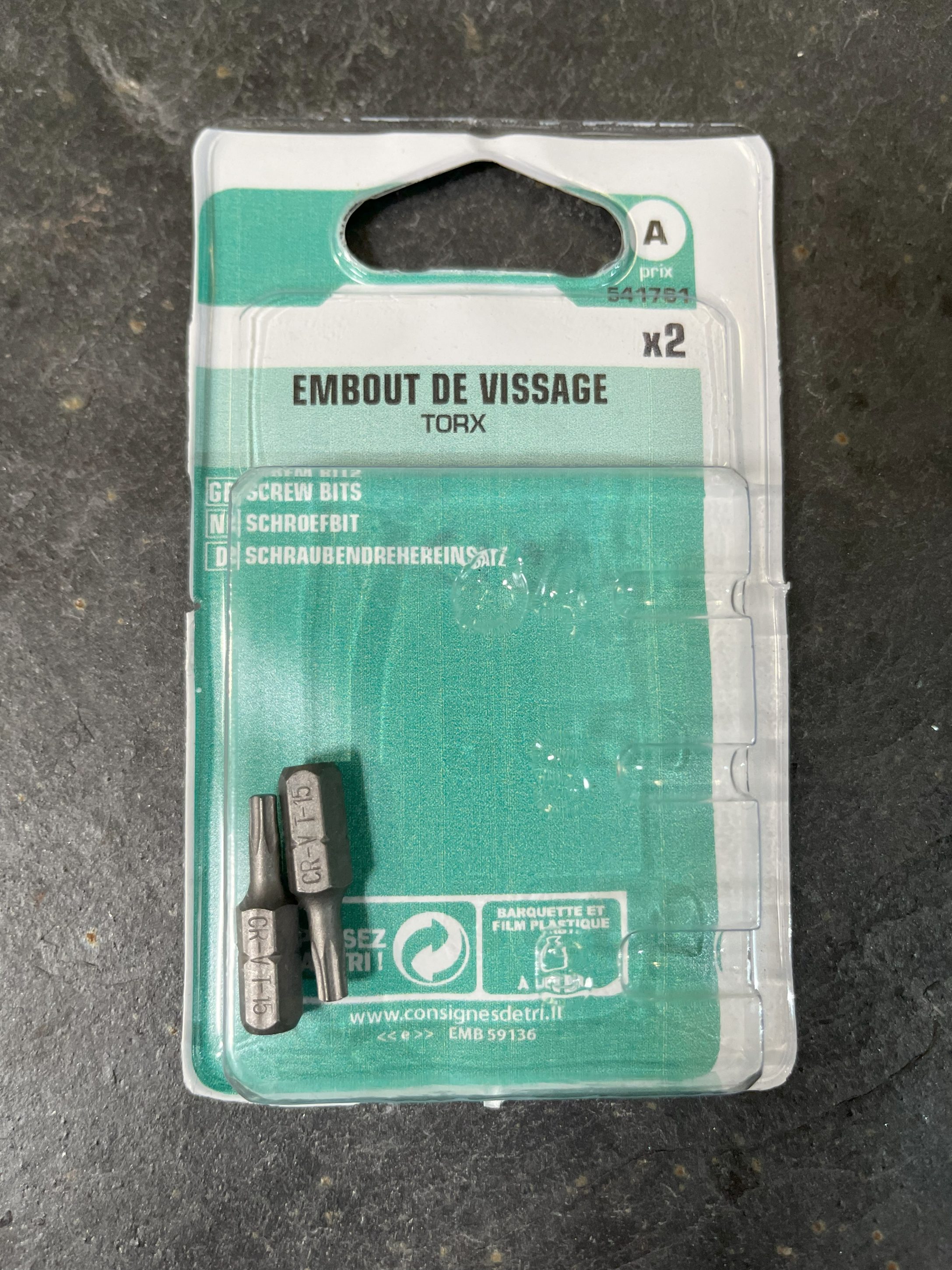 EMBOUT VISSAGE TORX T15 C2