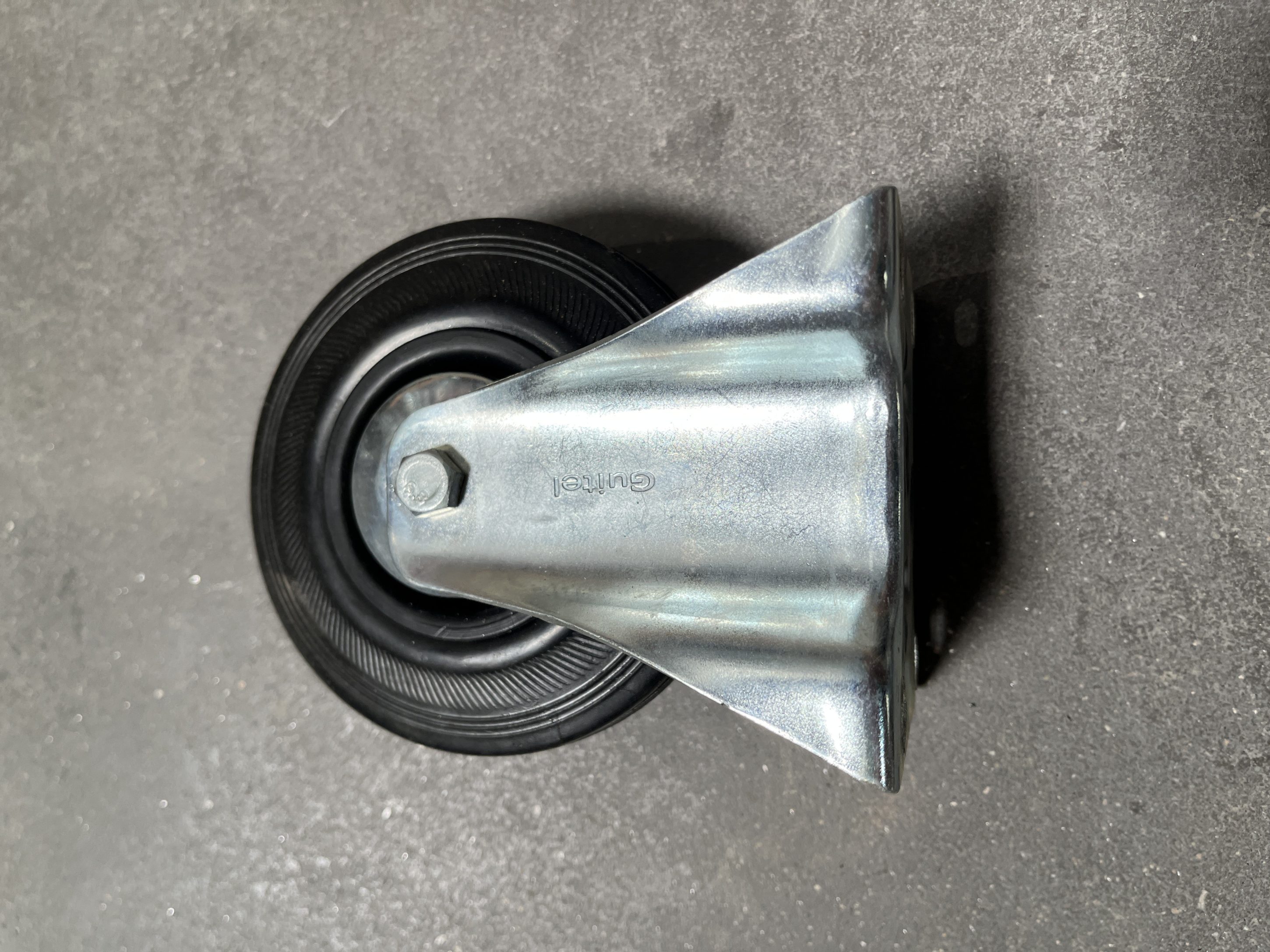 ROULETTE CAOUTCH. D125 NOIR FIXE