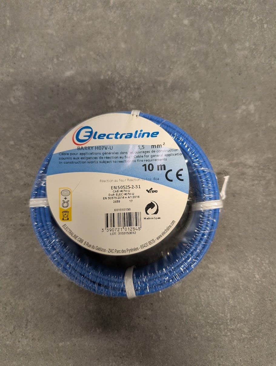 FIL FILM HO7 V-R 1x1.5mm² bleu 10M