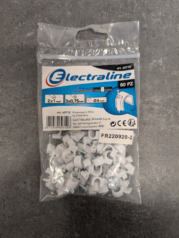 80 ATTACHES Ø6 BLANC