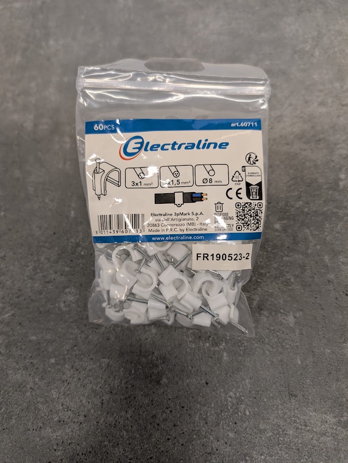 60 ATTACHES Ø8 BLANC