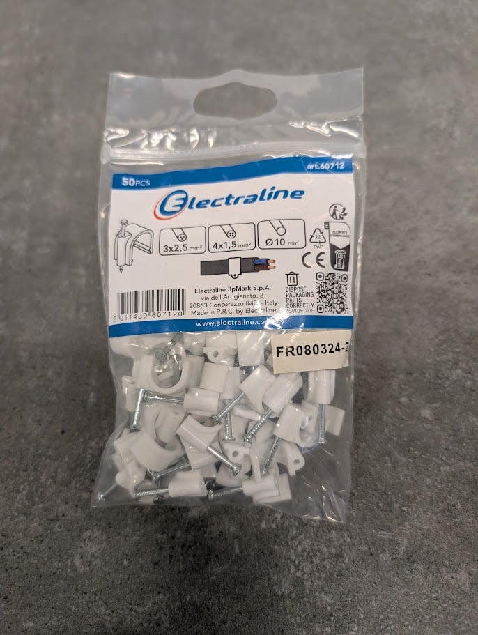 50 ATTACHES Ø10 BLANC