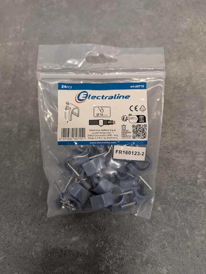 24 ATTACHES Ø16 GRIS