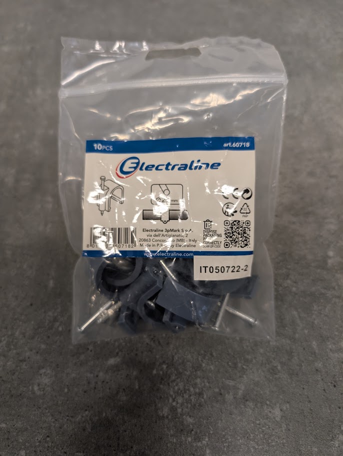 10 ATTACHES Ø25 GRIS