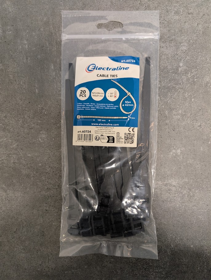 20 COLLIERS NOIRS 9X180 SACHET/CAV