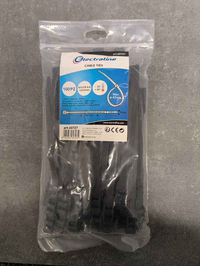 100 COLLIERS NOIRS 9X180 SACHET/CAV