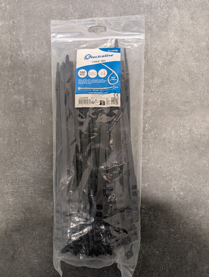 100 COLLIERS NOIRS 9X265 SACHET/CAV