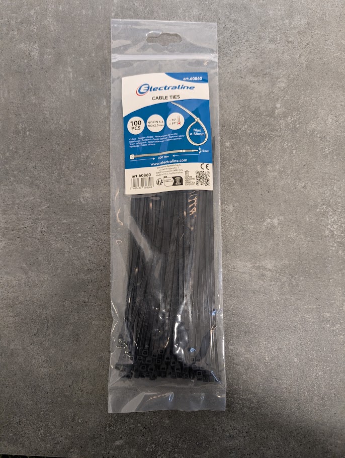 100 COLLIERS NOIR 2.5X200 SACHET/CAV