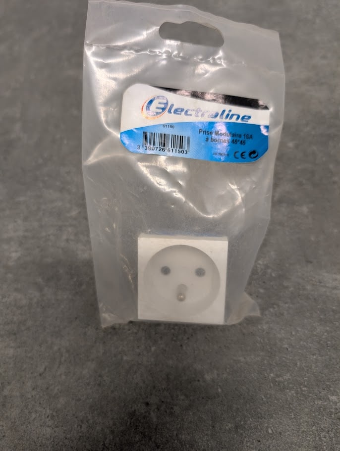 PRISE BAG.MOULURE 16A A BORNES 45*45