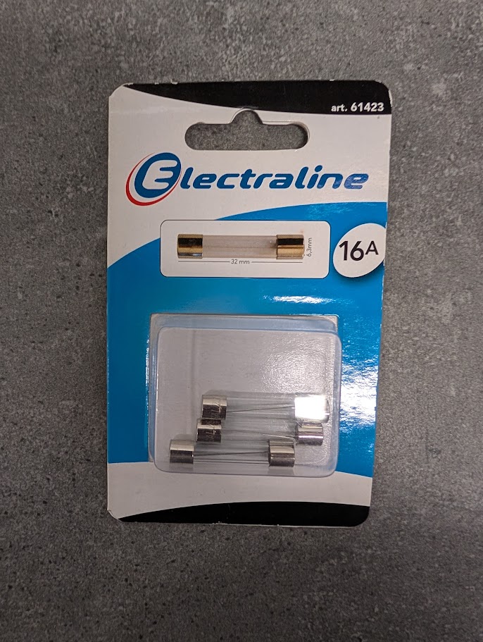 3 FUSIBLES VERRE 6.3X32 16A BLISTER
