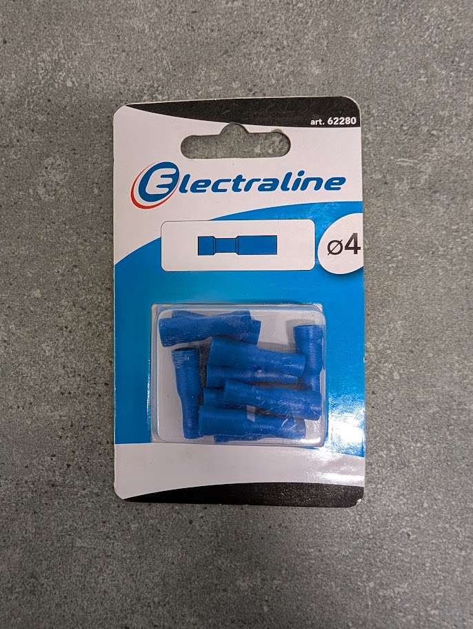 10 COSSES BLEU CYLINDRIQUE Ø4MM MALE