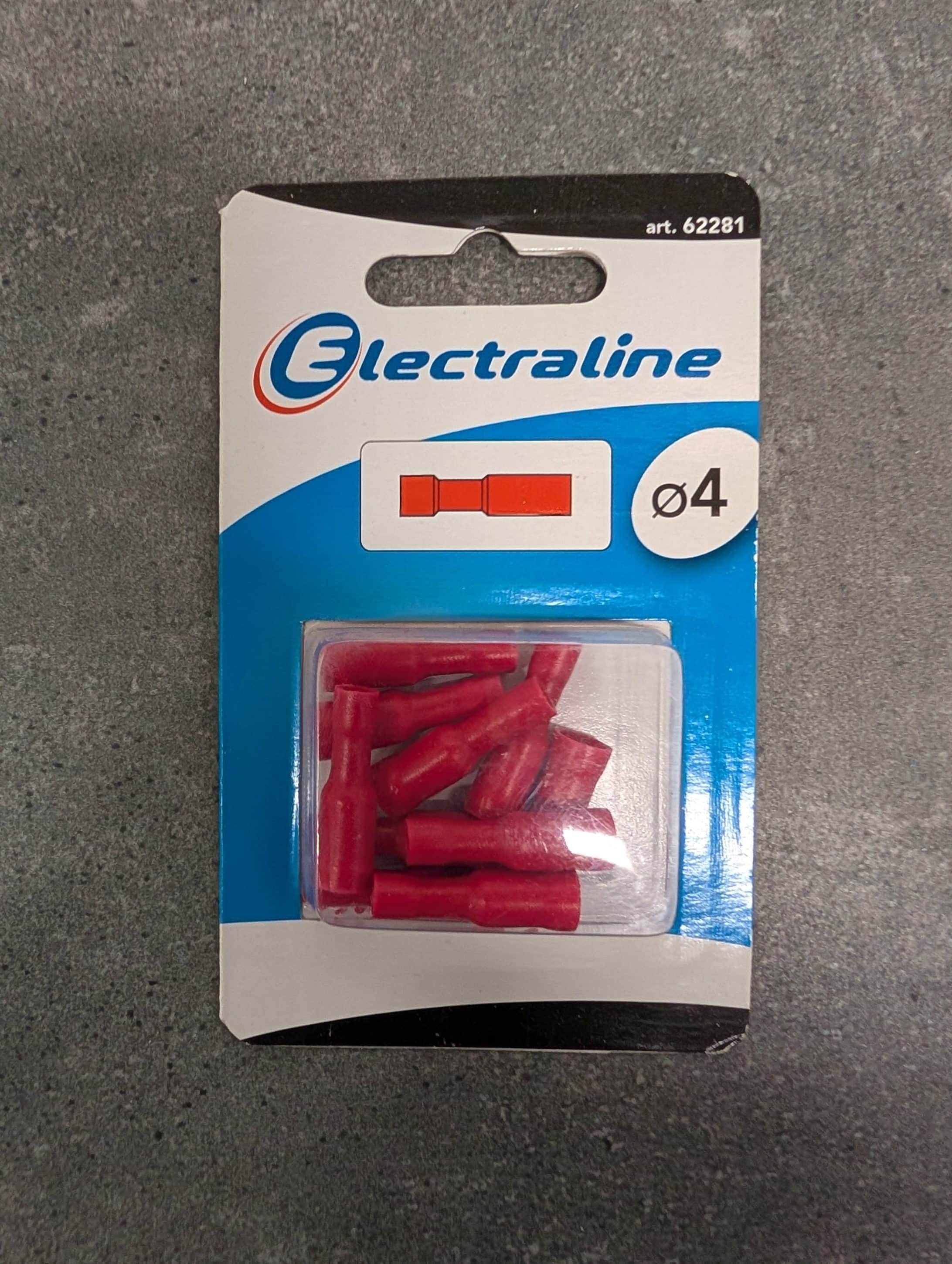 10 COSSES ROUGE CYLINDRIQUE Ø4MM MALE