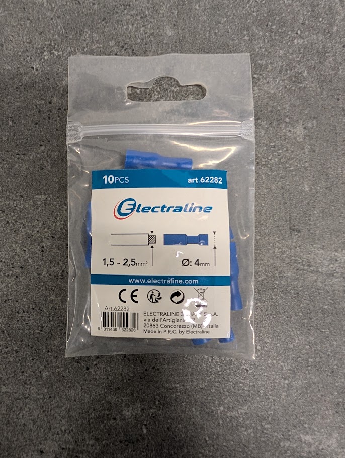 10 COSSES BLEU CYLINDRIQUE Ø4MM FEMELLE