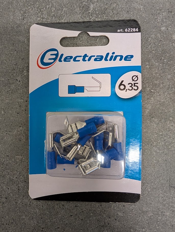 10 CLIPS MIXTE BLEU DIAM 6.35MM