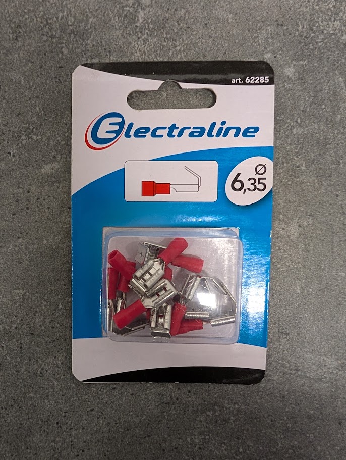 10 CLIPS MIXTE ROUGE DIAM 6.35MM