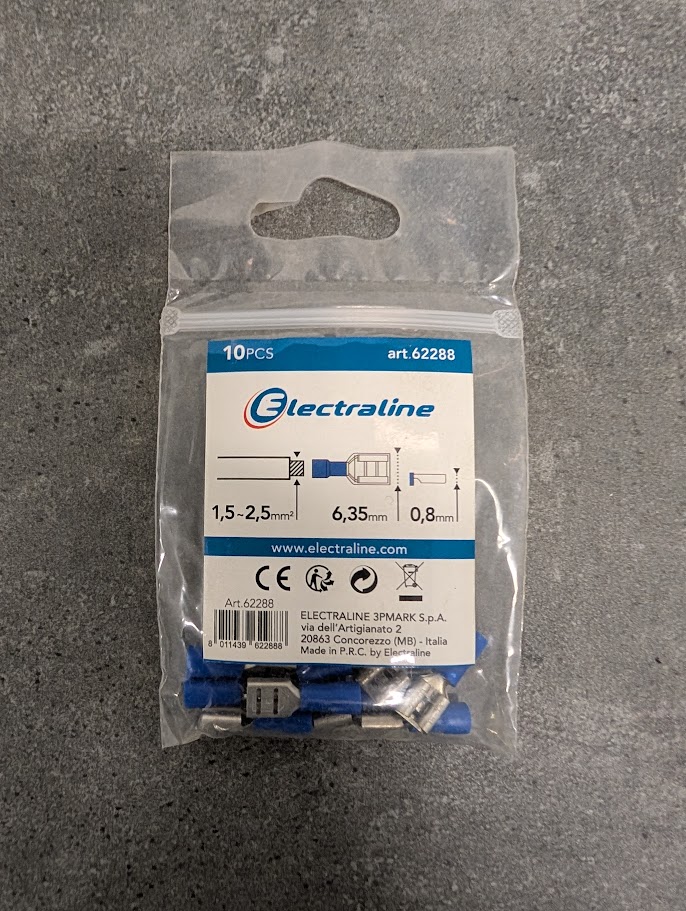 10 CLIPS FEMELLE BLEU Ø6.35MM