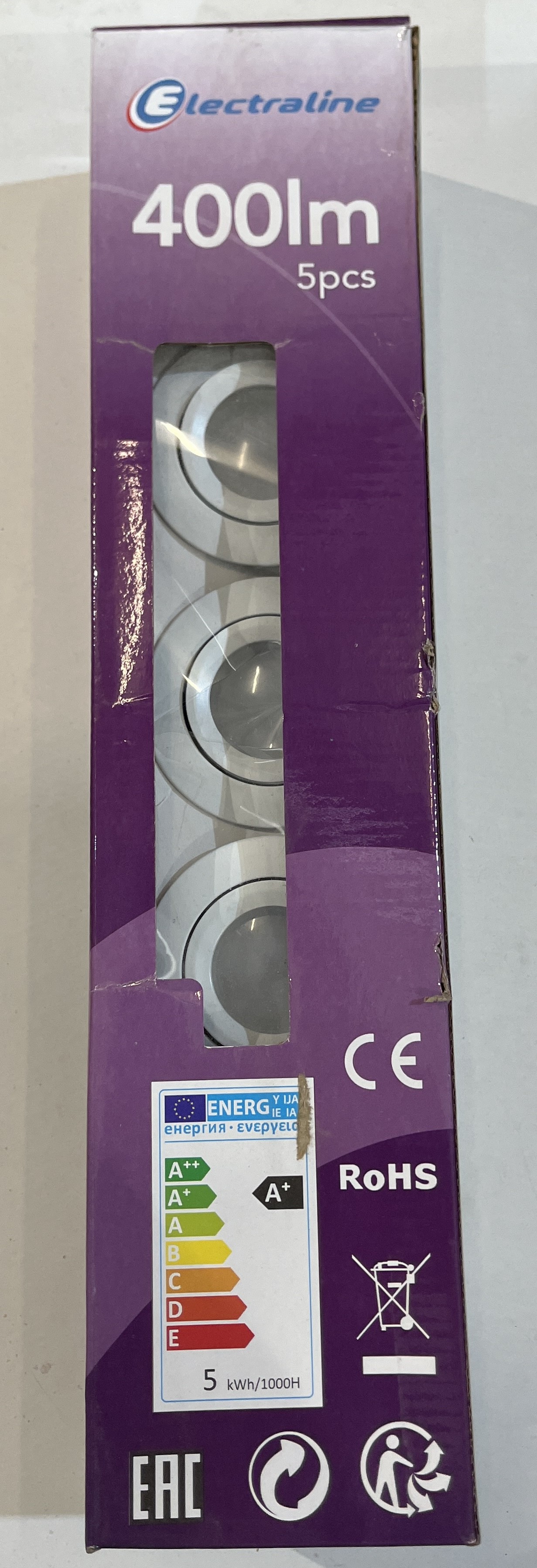 5 SPOTS BLANC ROND D85 5W LED