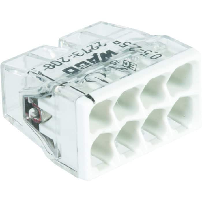 BORNE 8X0.5 TRANSP.GRIS LS 10