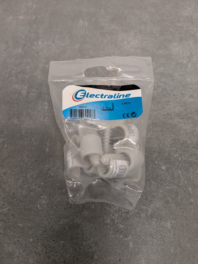 5 CLIPS PARAPLUIES DOUBLE Ø16