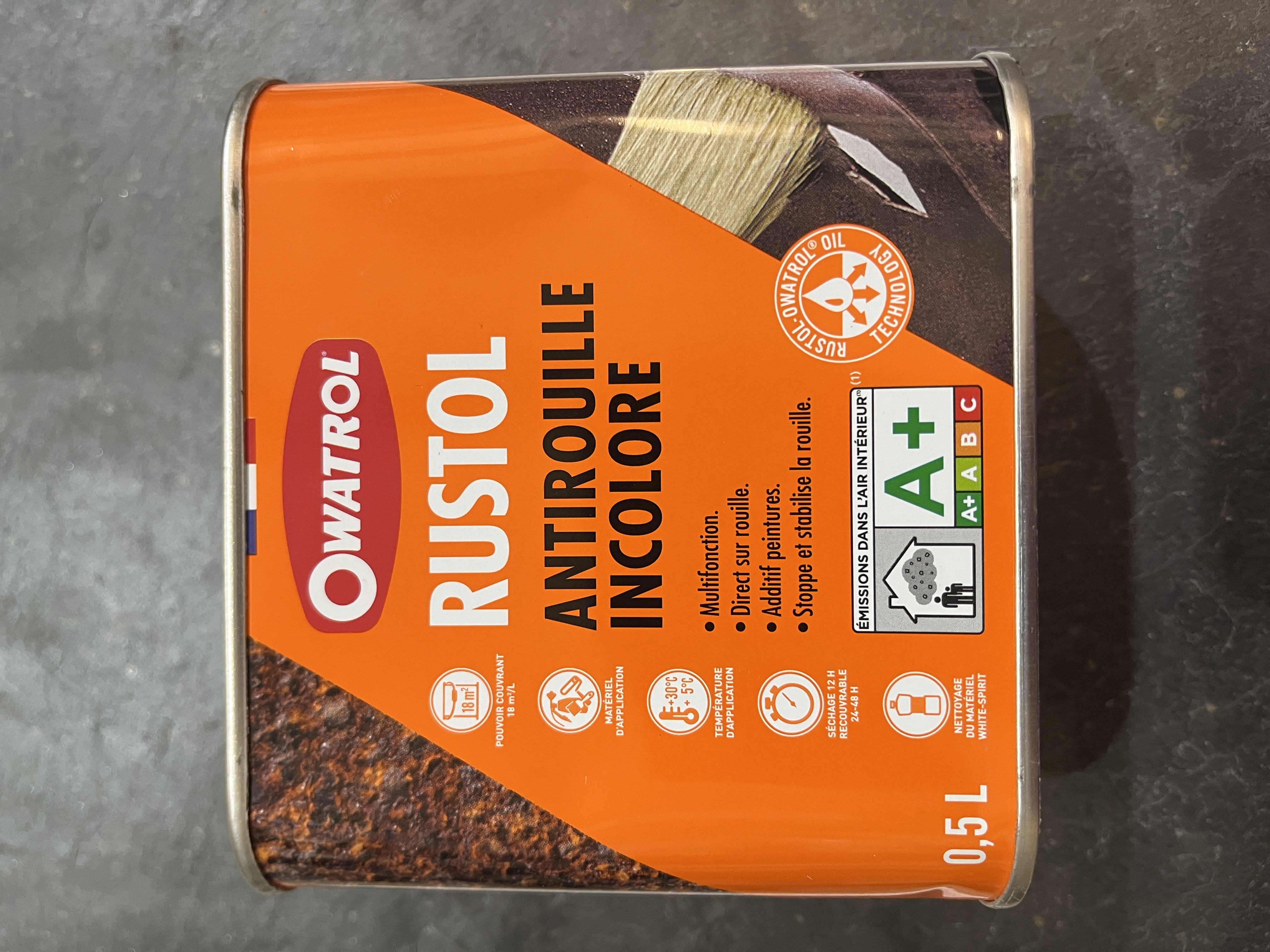 RUSTOL ANTIROUILLE INCOLORE 0.5L
