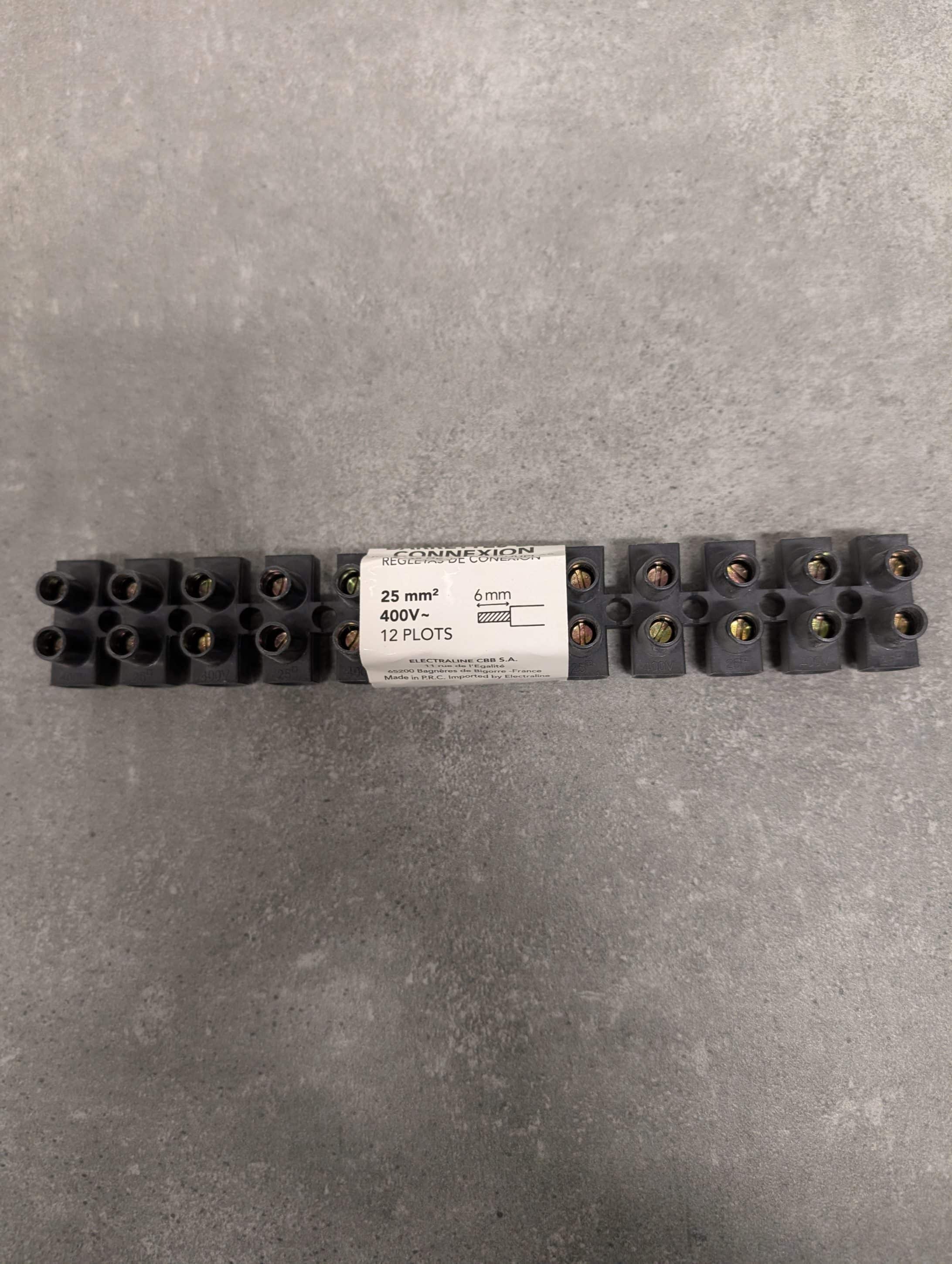 BARRETTES DE CONNEXION 25MM² 12 PLOTS