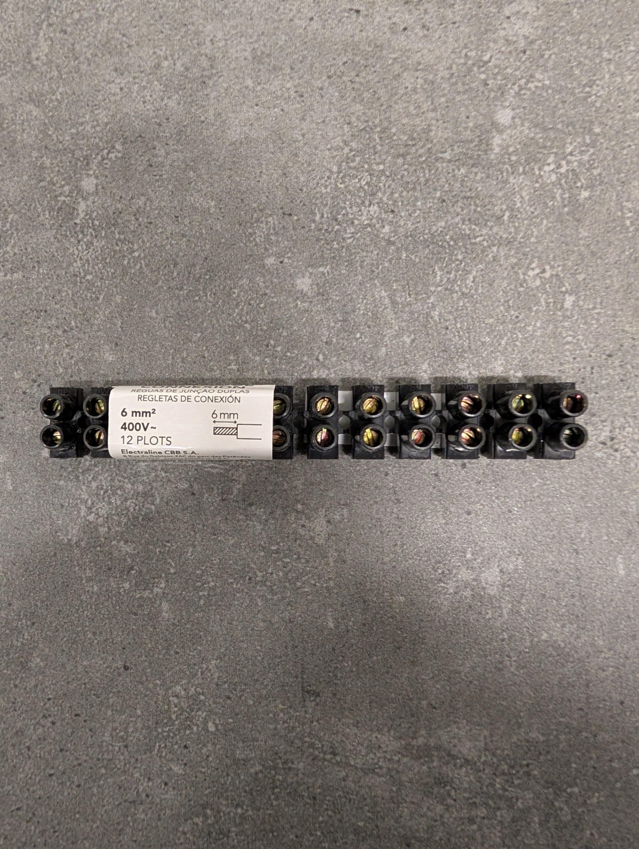 BARRETTES DE CONNEXION 6MM² 12 PLOTS