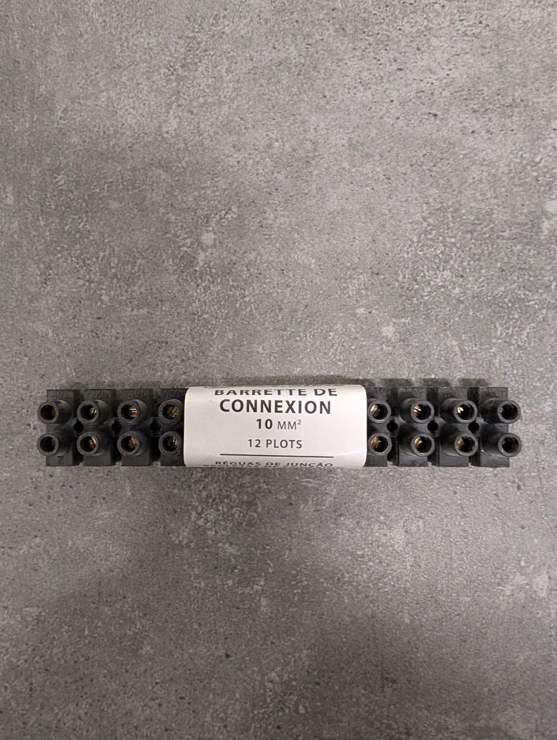 BARRETTES DE CONNEXION 10MM² 12 PLOTS