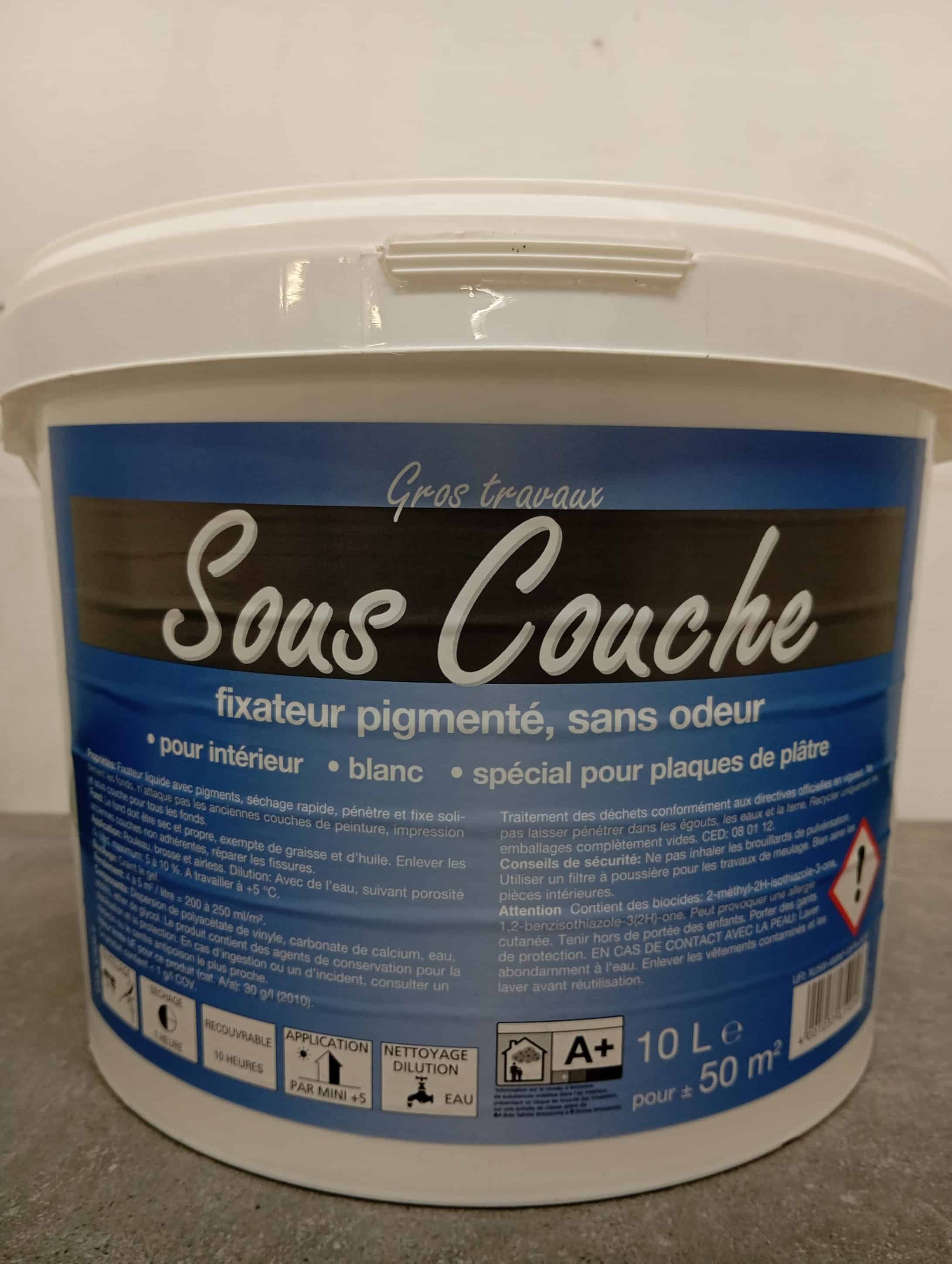 SOUS COUCHE GROS TRAVAUX 10L 50M² fixateur pirgmenté