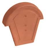 FRONTON FAITIERE 1/2 RONDE FLAMME RUST.