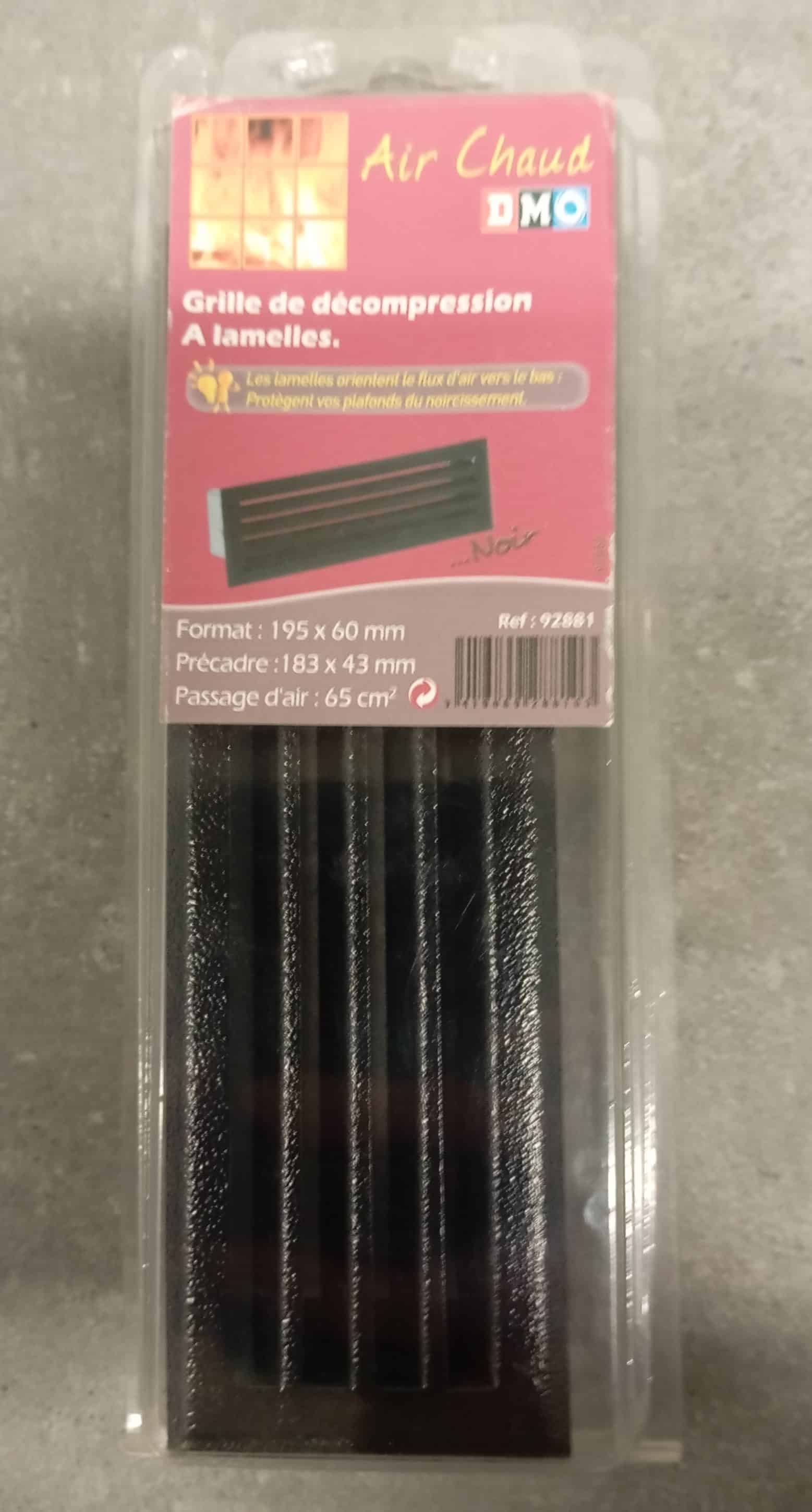 GRILLE DECOMPRESSION 60X195 NOIR