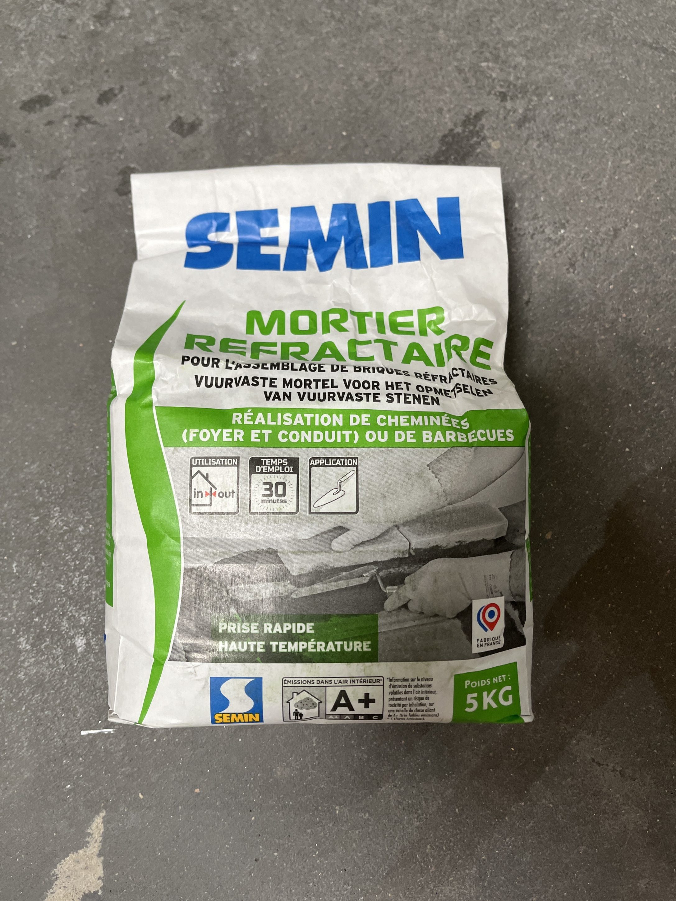 MORTIER REFRACTAIRE SAC  5KG
