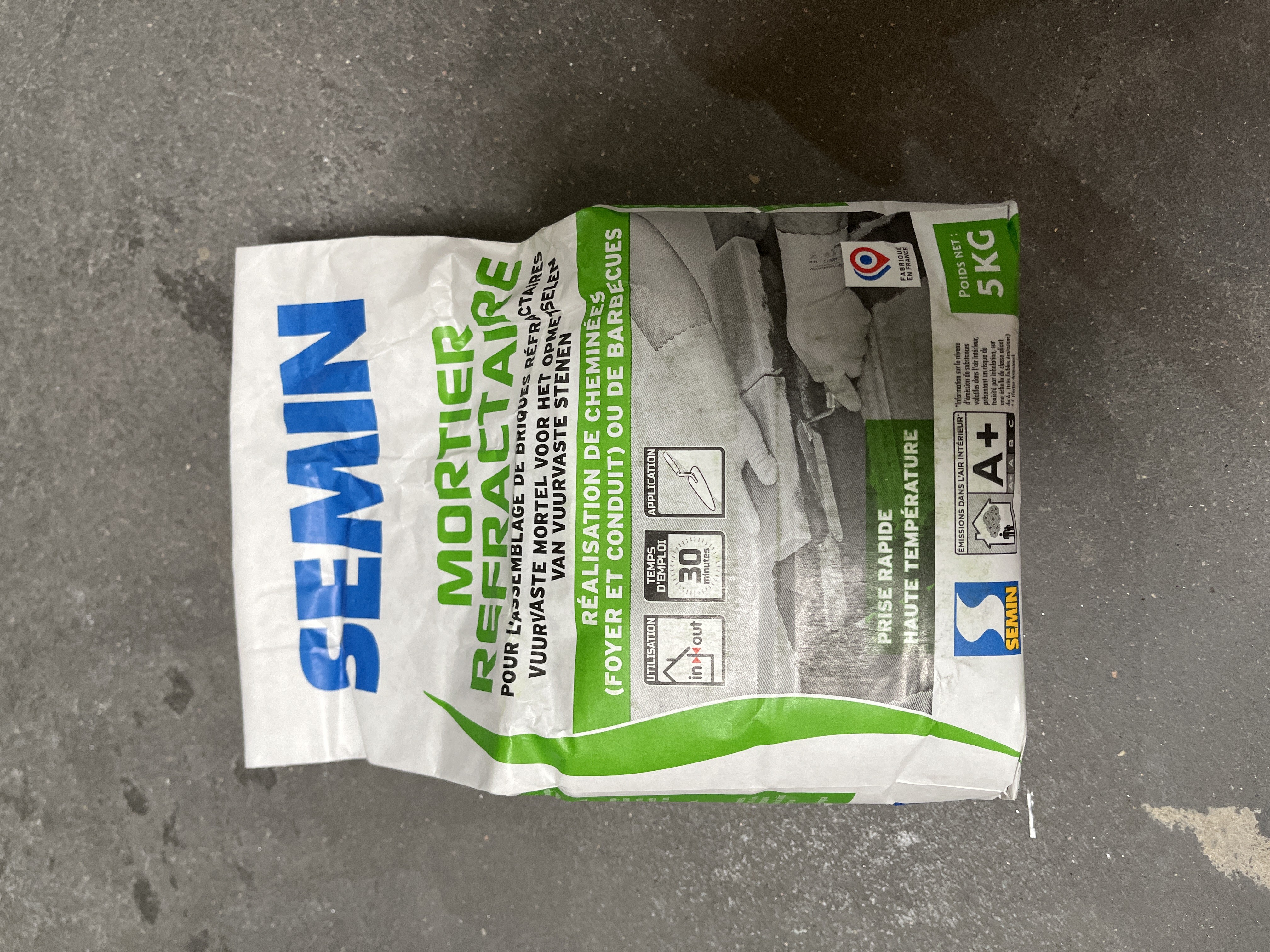 MORTIER REFRACTAIRE SAC  5KG