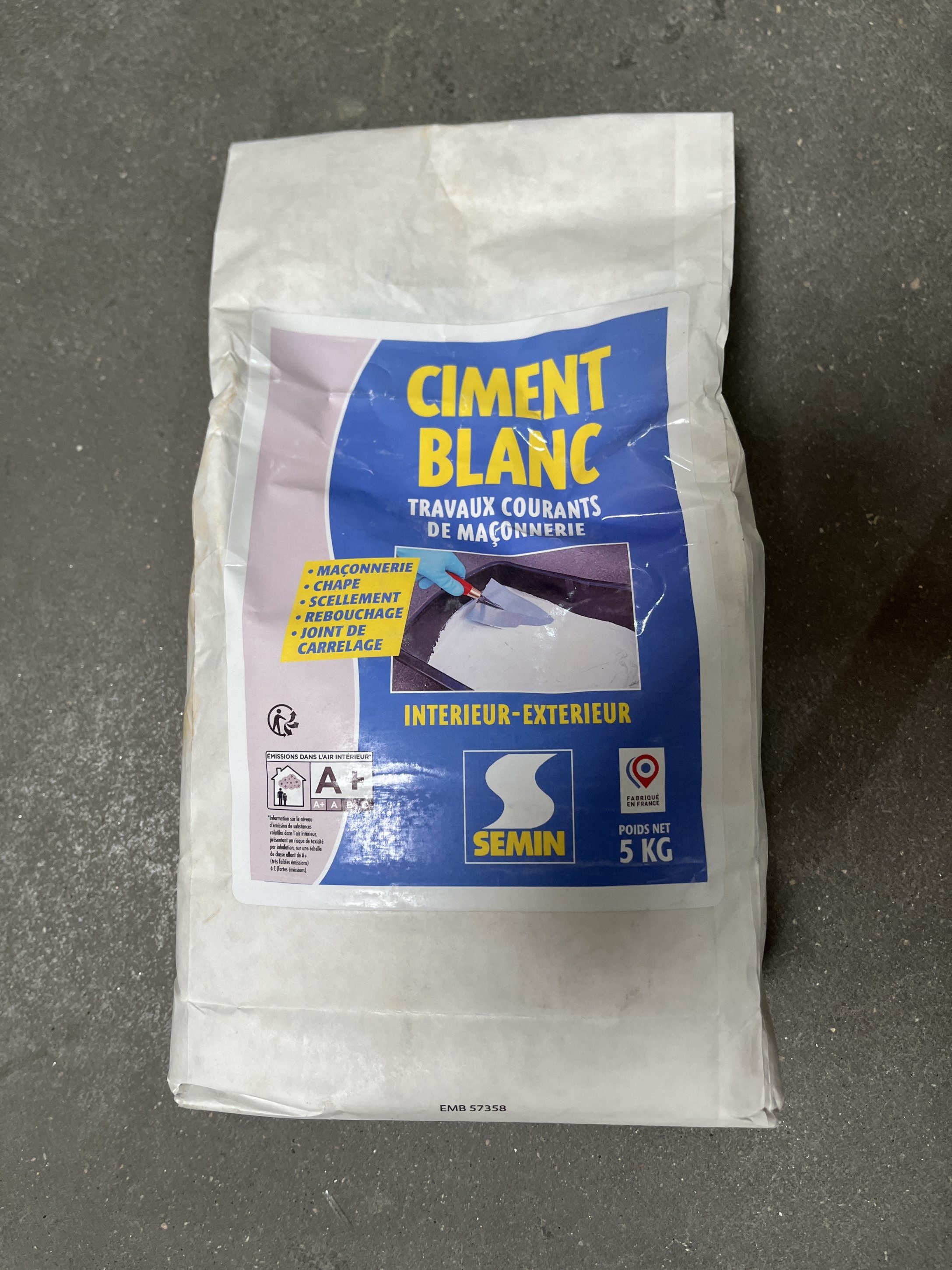 CIMENT BLANC SAC 5KG
