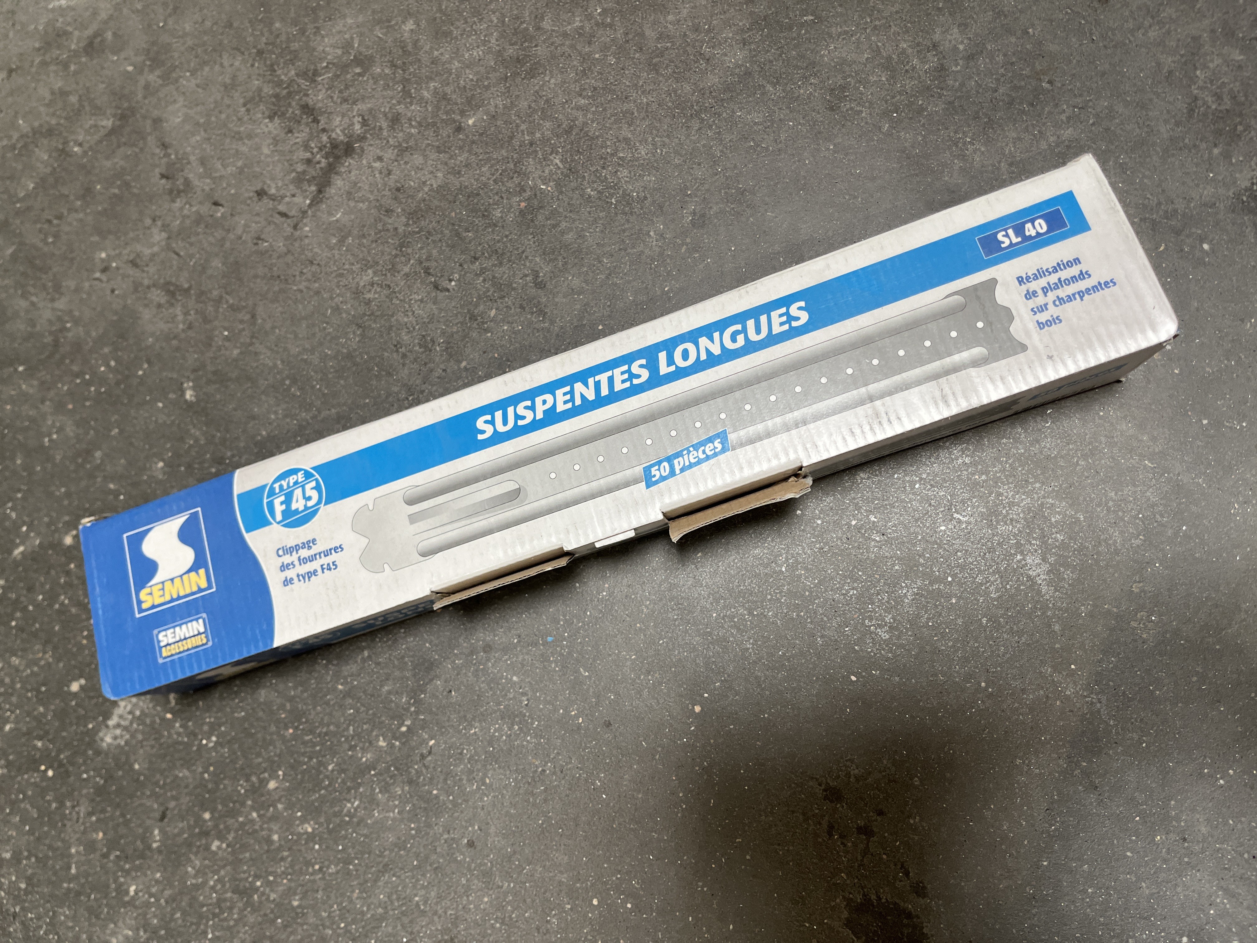 SUSPENTE LONGUE 400mm 45 BTE 50pc