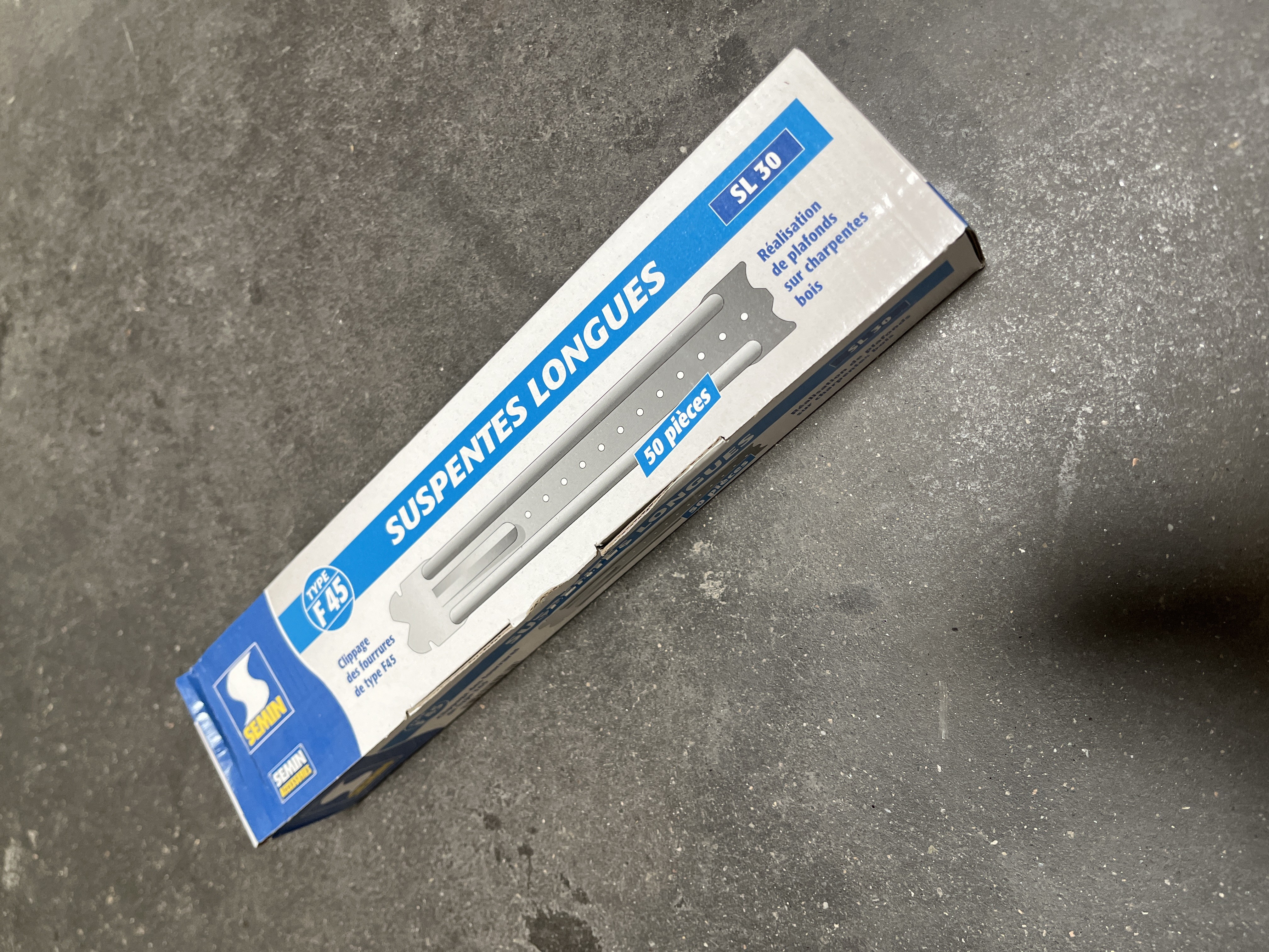 SUSPENTE LONGUE 300mm 45 BTE 50pc